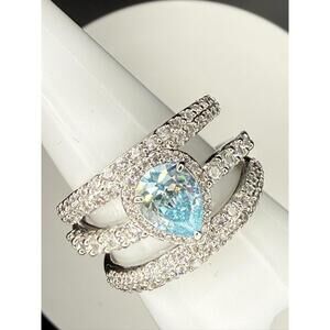 Bomb Party With Pure Confidence Aquamarine Ring Size 11